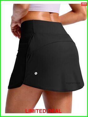 High Waisted Skort with Pockets for Golf Tennis Active